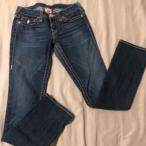 TRUE RELIGION DARK DENIM - lightly worn